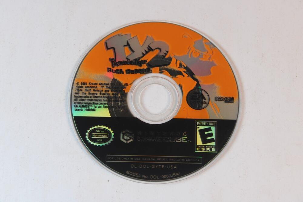 Ty the Tasmanian Tiger 2 Bush Rescue (Nintendo GameCube, 2002) game disc only